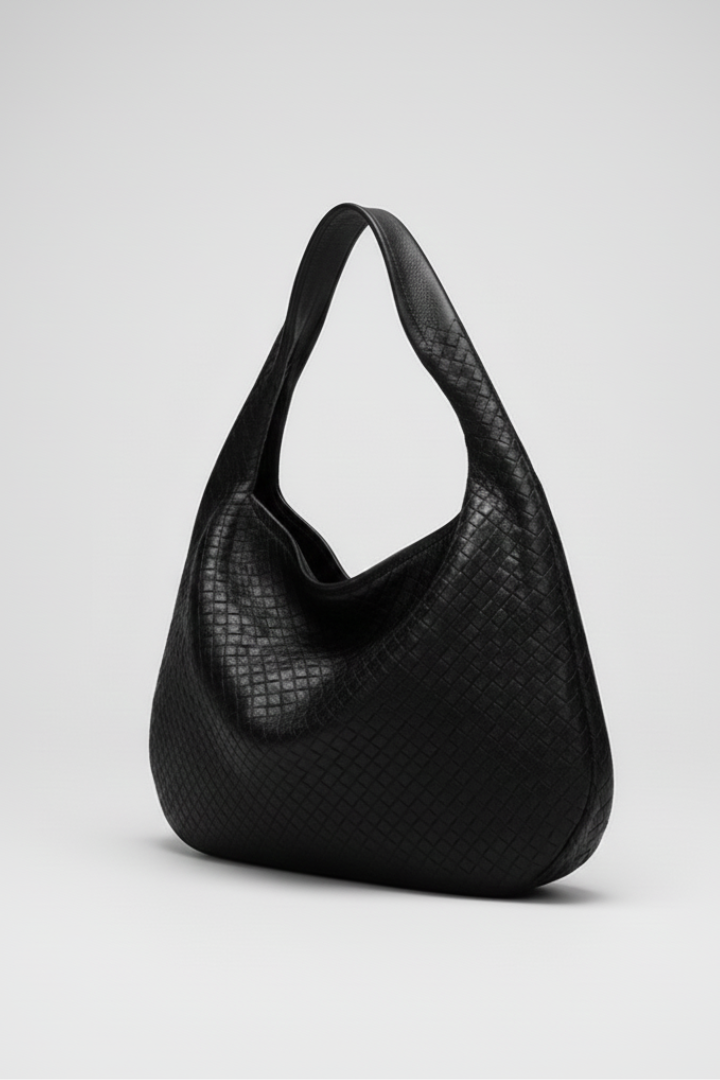 Damen Schultertasche Leder Einzelriemen Rund