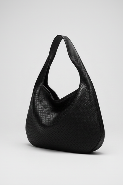 Damen Schultertasche Leder Einzelriemen Rund