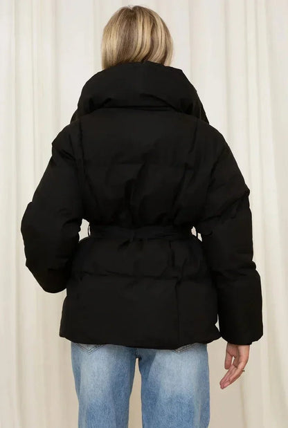 Damen Wintersteppmantel mit Gürtel