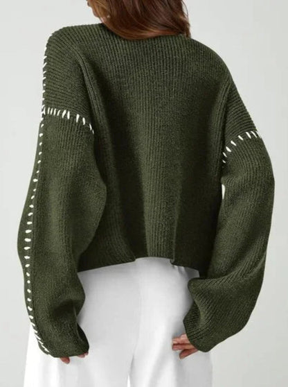 Damen Übergröße Pullover Lässiger Schnitt