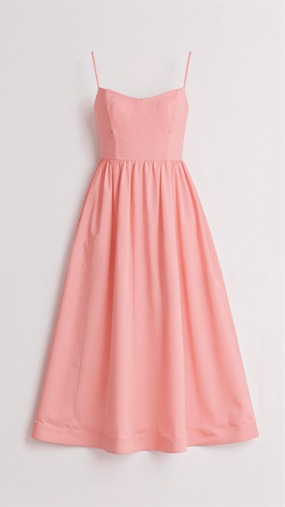 Damen A-Linie Midikleid Ascot-Stil