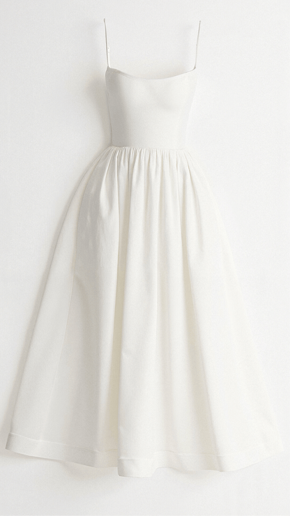 Damen A-Linie Midikleid Ascot-Stil