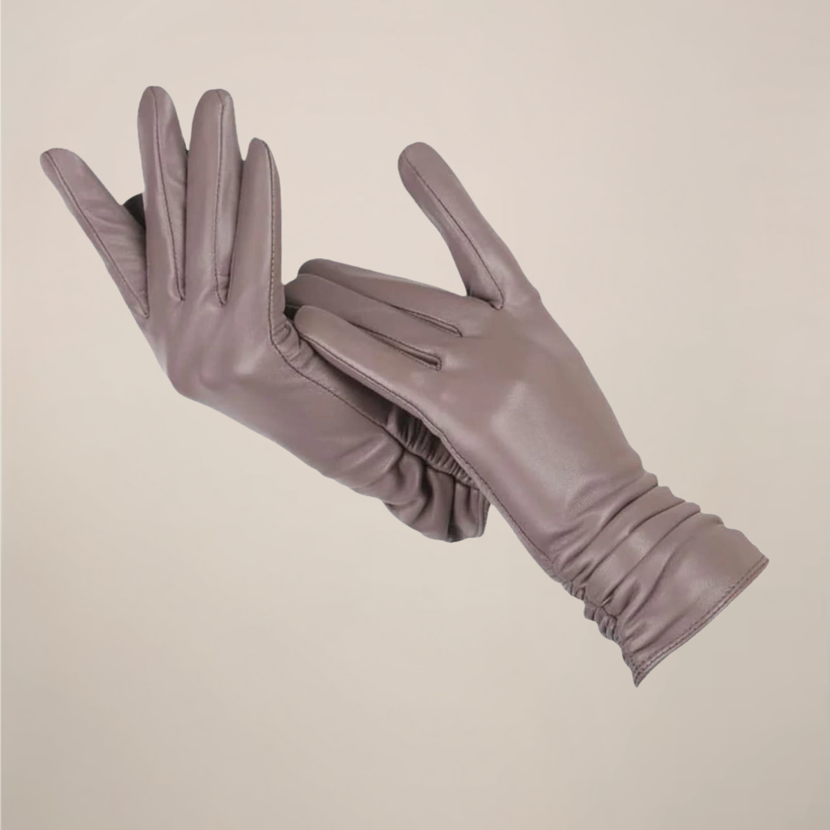 Damen Handschuhe Elegantes Design Gerafftes Handgelenk