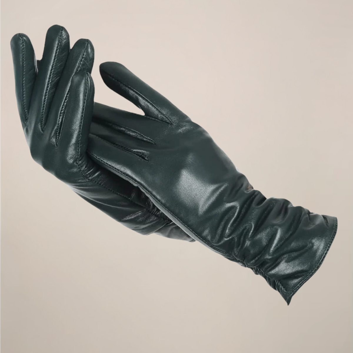 Damen Handschuhe Elegantes Design Gerafftes Handgelenk