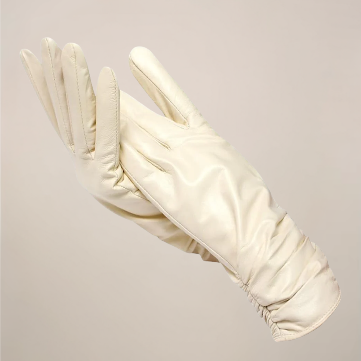 Damen Handschuhe Elegantes Design Gerafftes Handgelenk