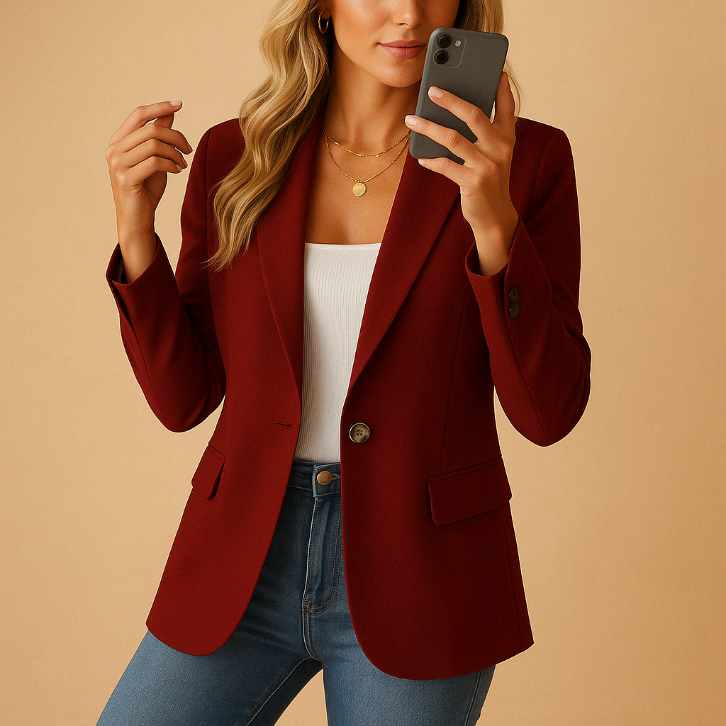 Damen Blazer Klassik Eleganz Beige