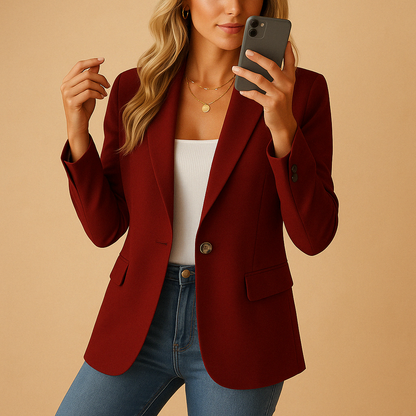 Damen Blazer Klassik Eleganz Beige
