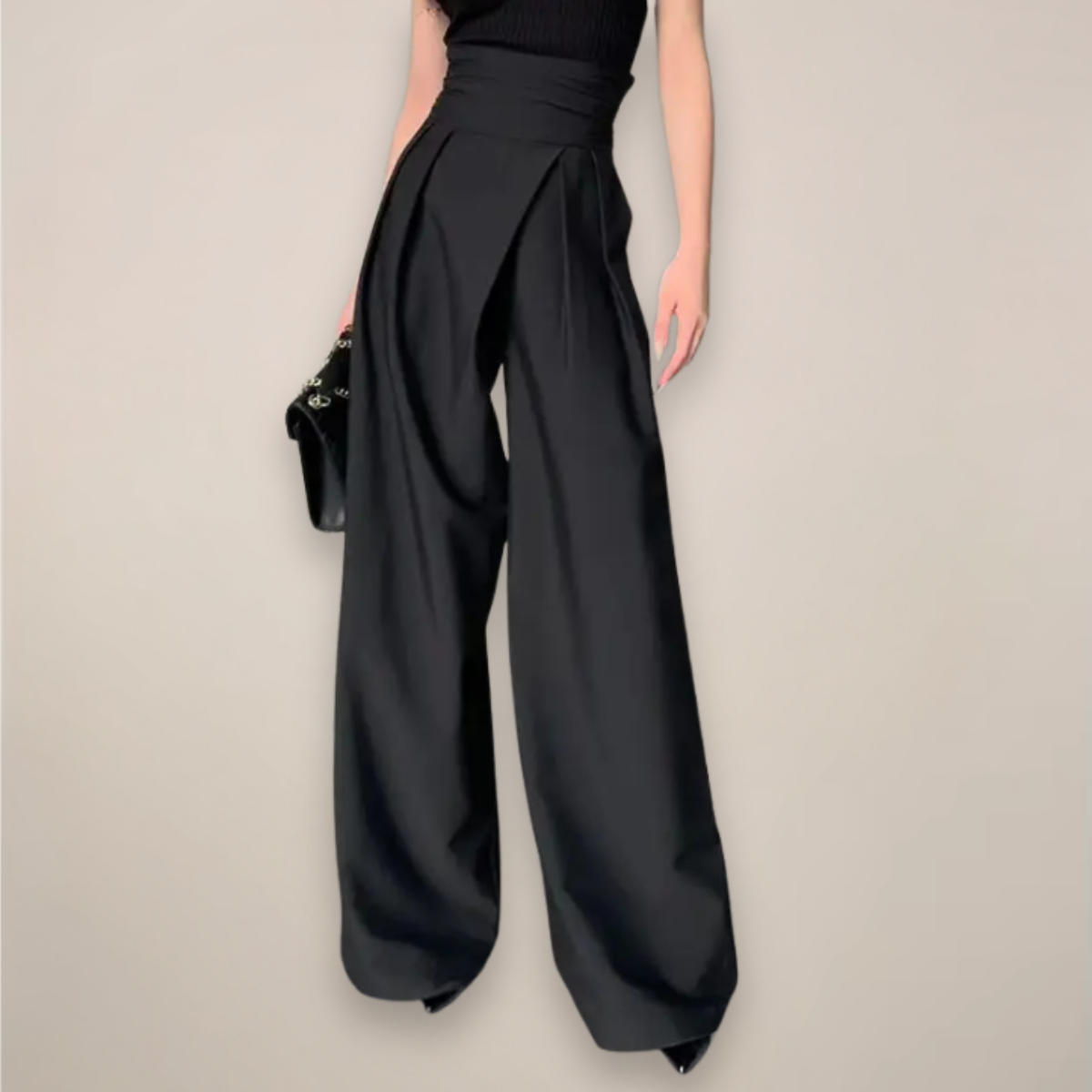 Damen Hochtaillierte Weitehose - Eveloria