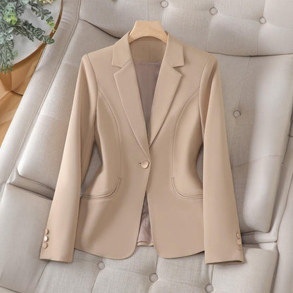 Damen Elegante Arbeitsjacke Figurbetont Schwarz - Eveloria