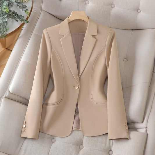 Damen Elegante Arbeitsjacke Figurbetont Schwarz - Eveloria