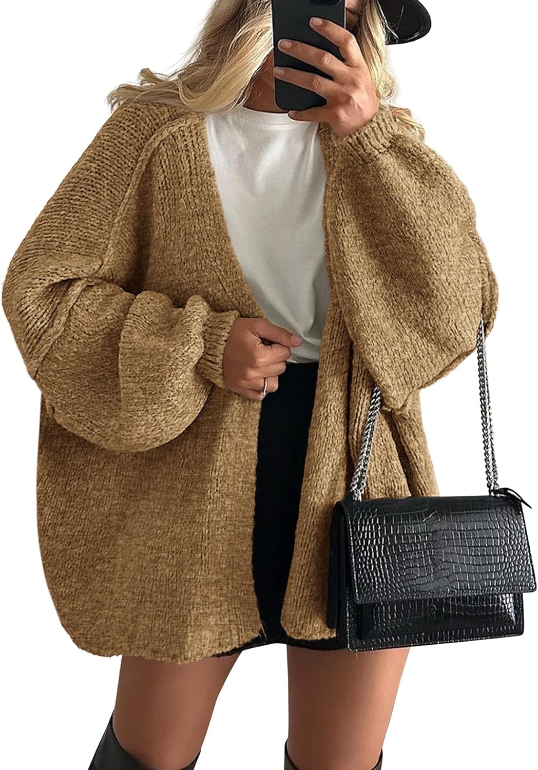 Damen Zopf Strickcardigan Frühling Farben