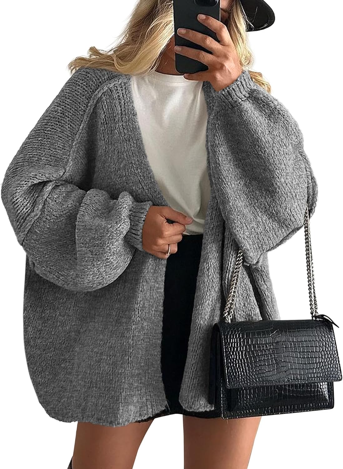 Damen Zopf Strickcardigan Frühling Farben