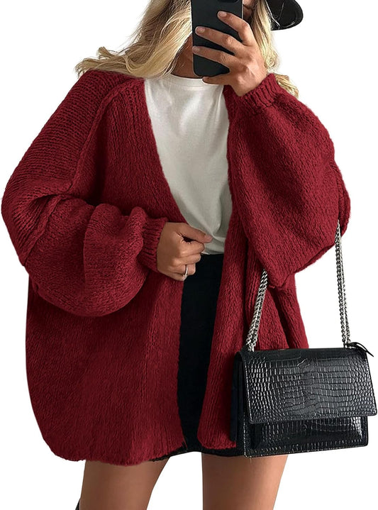 Damen Zopf Strickcardigan Frühling Farben - Eveloria