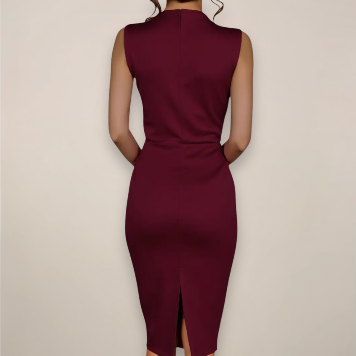 Damen Ärmelloses Midikleid Klassisch