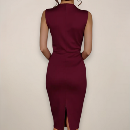 Damen Ärmelloses Midikleid Klassisch