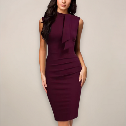 Damen Ärmelloses Midikleid High-Neck - Eveloria