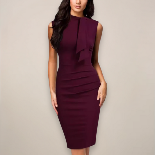 Damen Ärmelloses Midikleid High-Neck - Eveloria