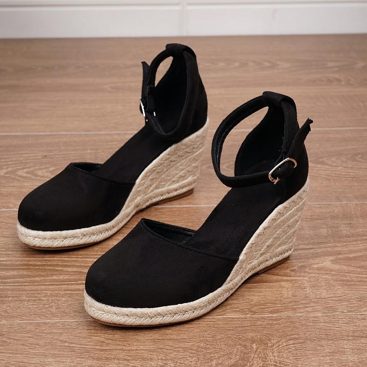 Damen Keilsandalen Lässig Knöchelschnalle