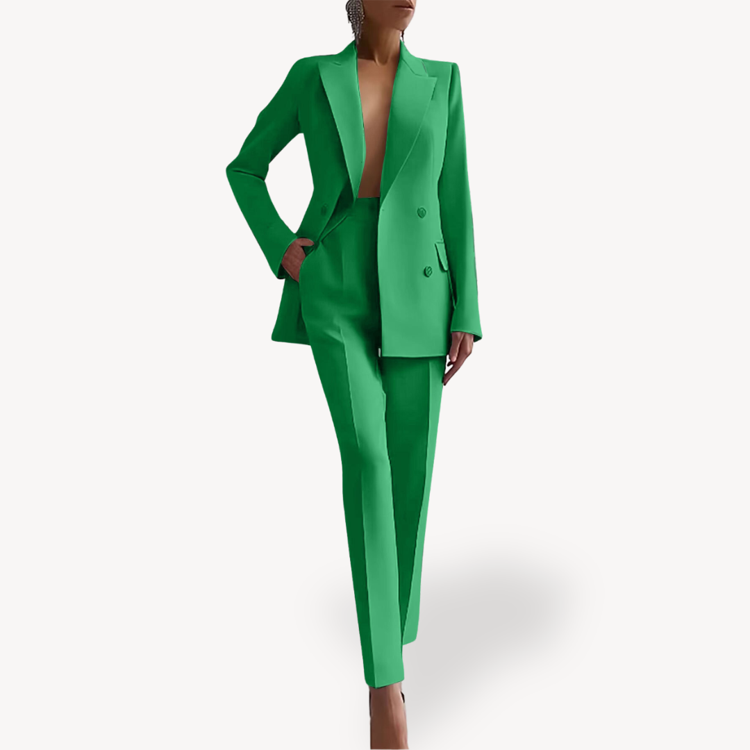 Damen Maßgeschneiderter Blazer-Hose-Anzug Zweiteiler