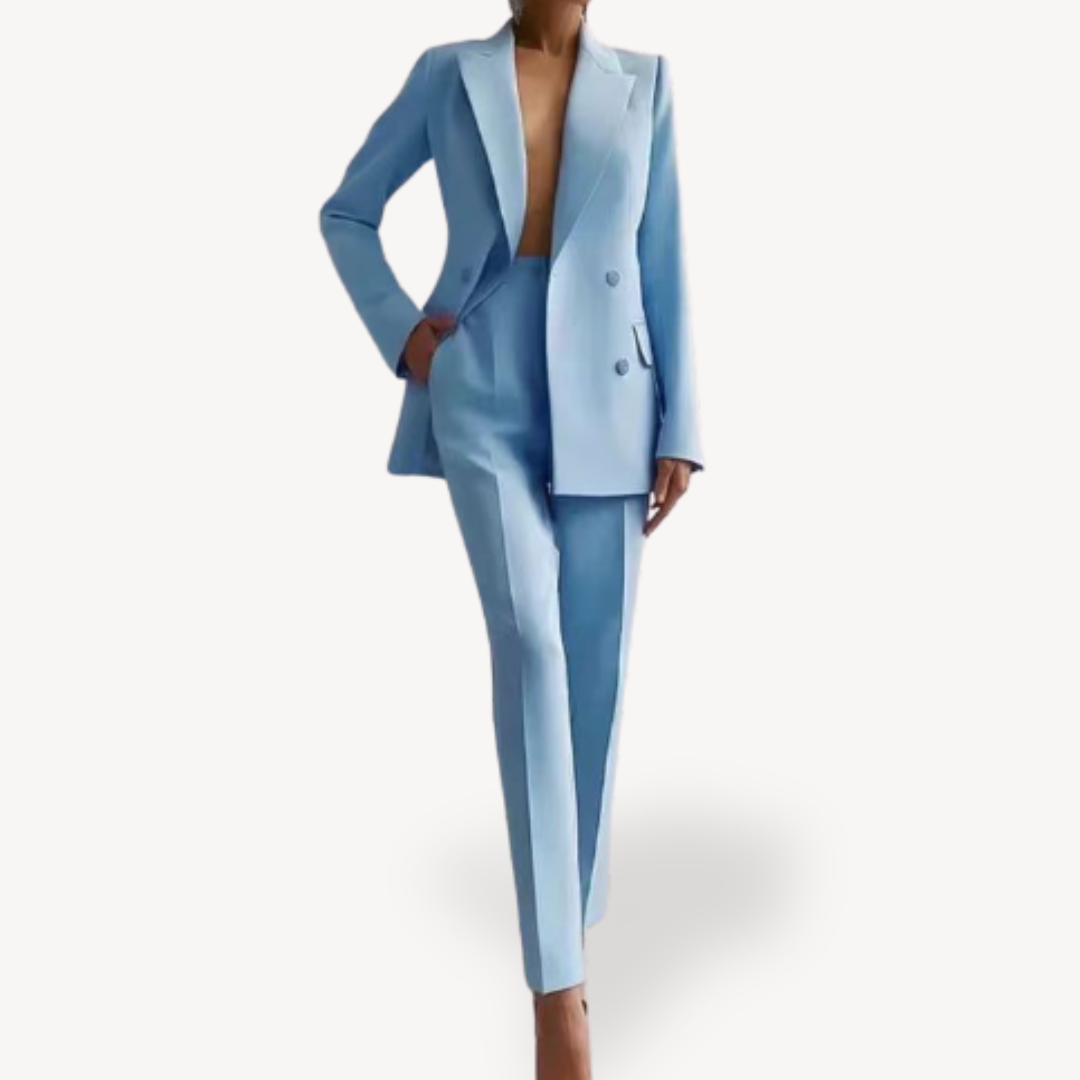 Damen Maßgeschneiderter Blazer-Hose-Anzug Zweiteiler