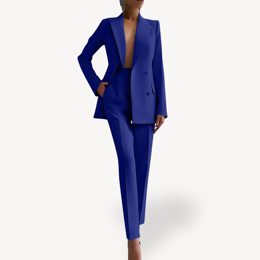 Damen Maßgeschneiderter Blazer-Hose-Anzug Zweiteiler