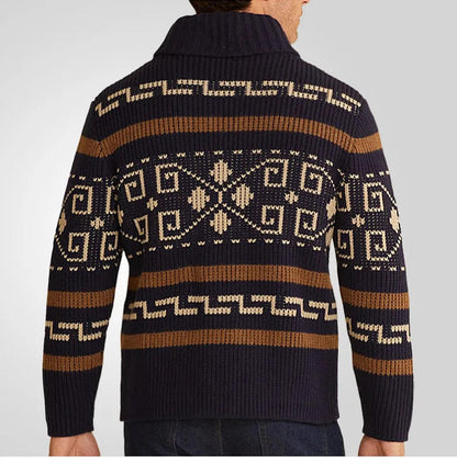 Herren Strickjacke Warm Muster