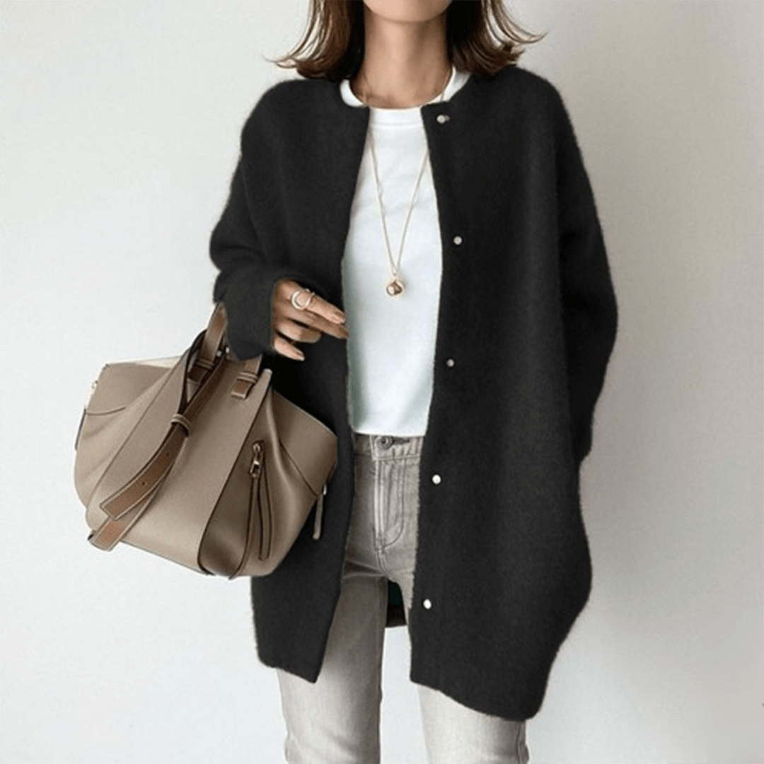 Damen Wollcardigan Leicht Beige