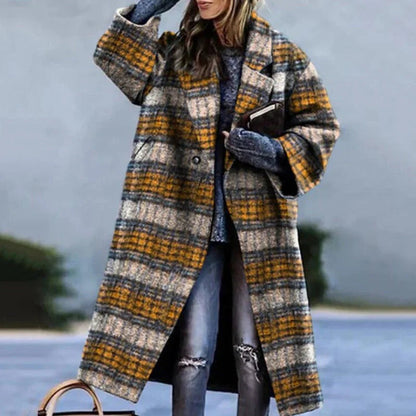 Damenwollmantel Elegantes Knöchellanges Design Winter
