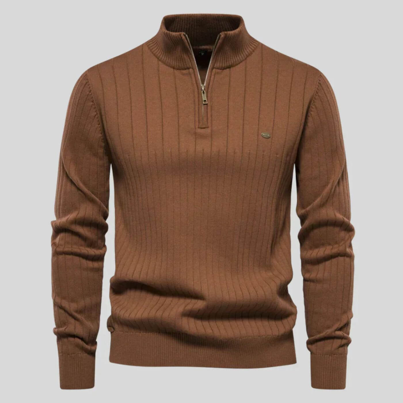 Herren Bequemer Pullover Mit Reißverschluss