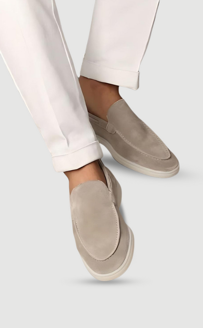 Herren Loafer Wildleder Hochwertig Braun