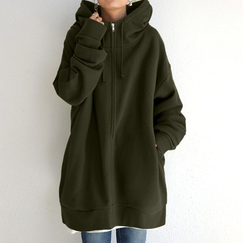 Eveloria Damen Oversize Winterhoodie Cassandra Baumwolle