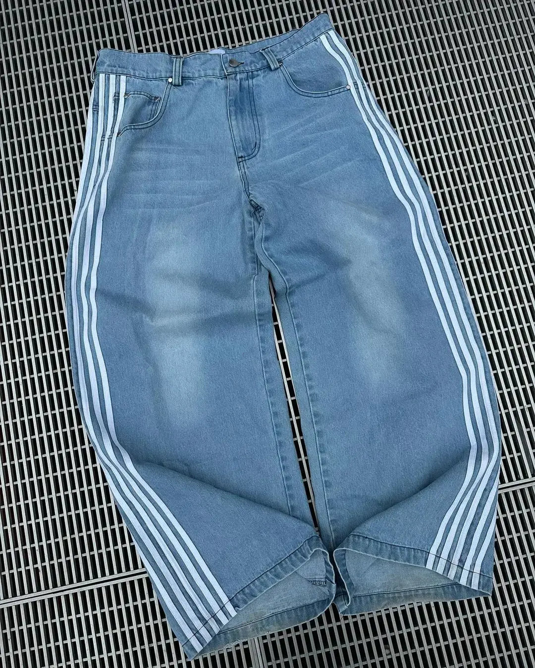 Eveloria Damen Baggy-Jeans Hohe Taille