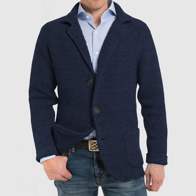 Eveloria Herren Strickblazer 2-Knopf