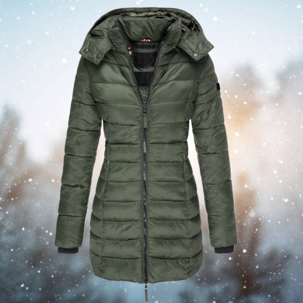 Damen Winterjacke Kapuzen Lang Warm