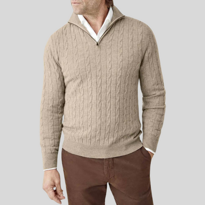 Eveloria Herren Pullover Reißverschluss Hochwertig