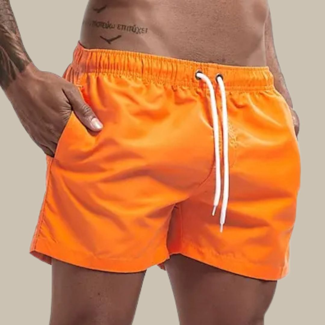 Herren Badeshorts Sommer Kordelzug Seitentaschen