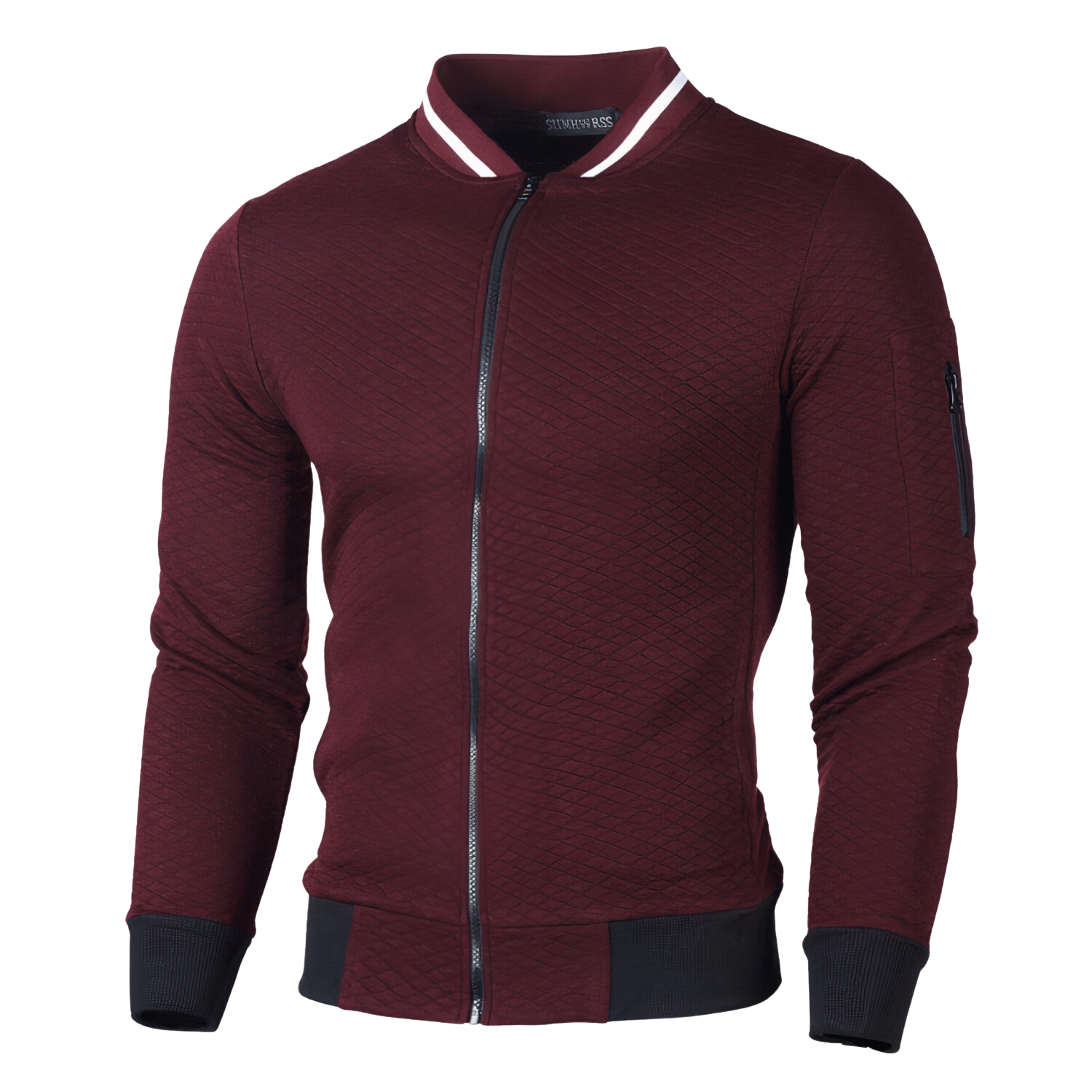Herren Cardigan Pullover Langer Ärmel Schlank Schwarz - Eveloria