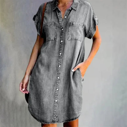 Eveloria Damen Denim Kleid Sommerbrise Kollektion