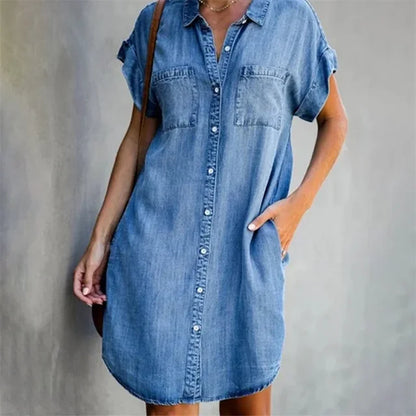 Eveloria Damen Denim Kleid Sommerbrise Kollektion