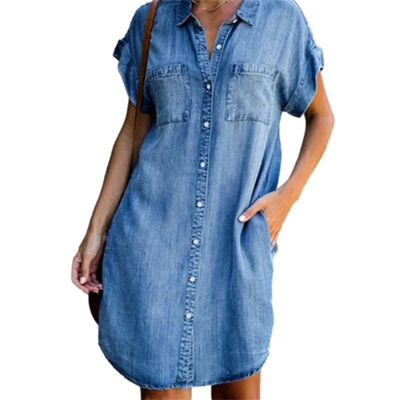 Eveloria Damen Denim Kleid Sommerbrise Kollektion - Eveloria