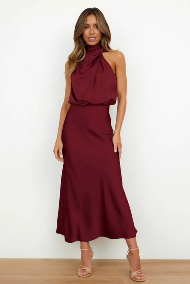 Damen Abendkleid Neckholder Schick