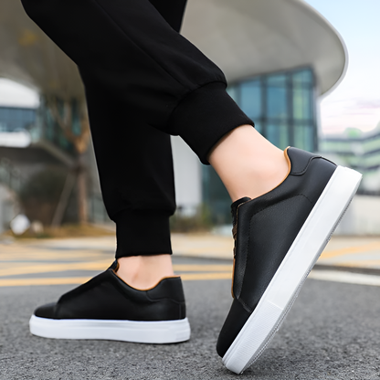 Hochwertiger Herrensneaker Leder Weiß