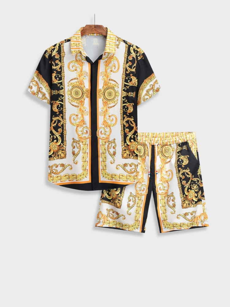 Herren Zweiteiler Kurzarm Sommer Set - Eveloria