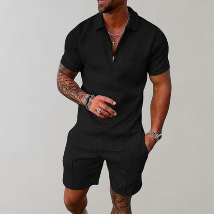 Herren Poloshirt Kurzarm mit Shorts Set - Eveloria