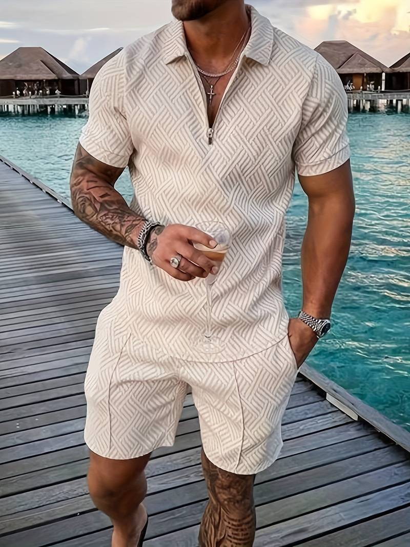 Herren Shorts Kurzarm Sommer Set - Eveloria