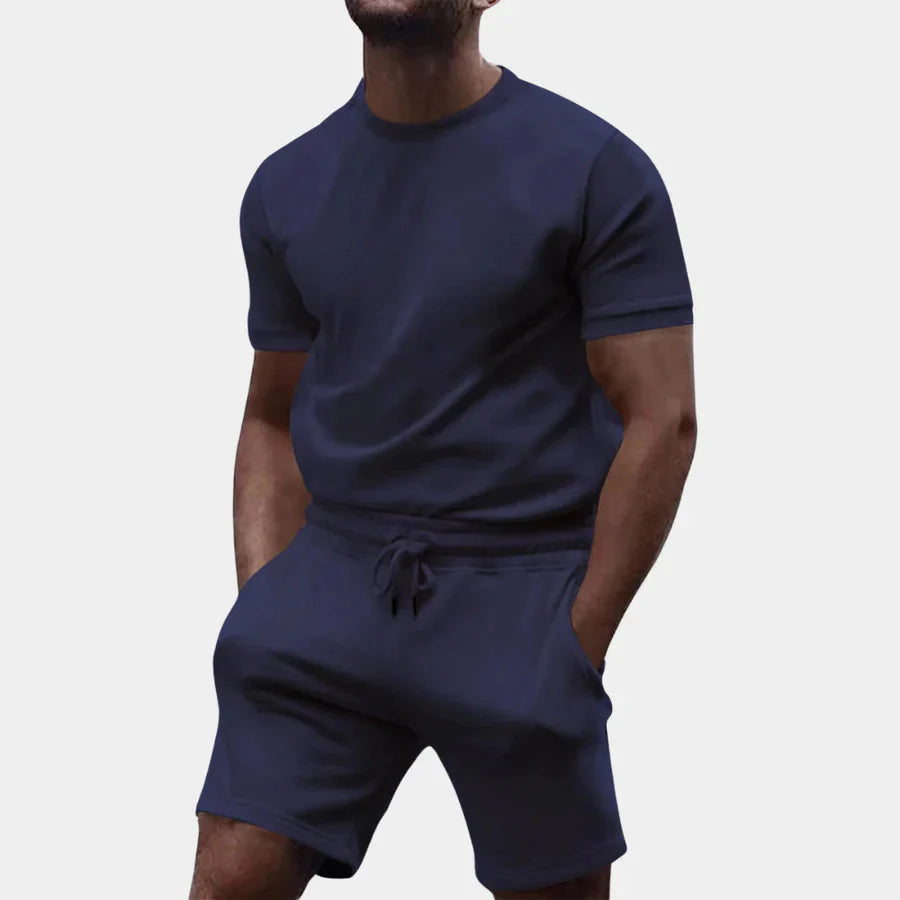 Herren Kurzarm T-Shirt und Shorts Set - Eveloria