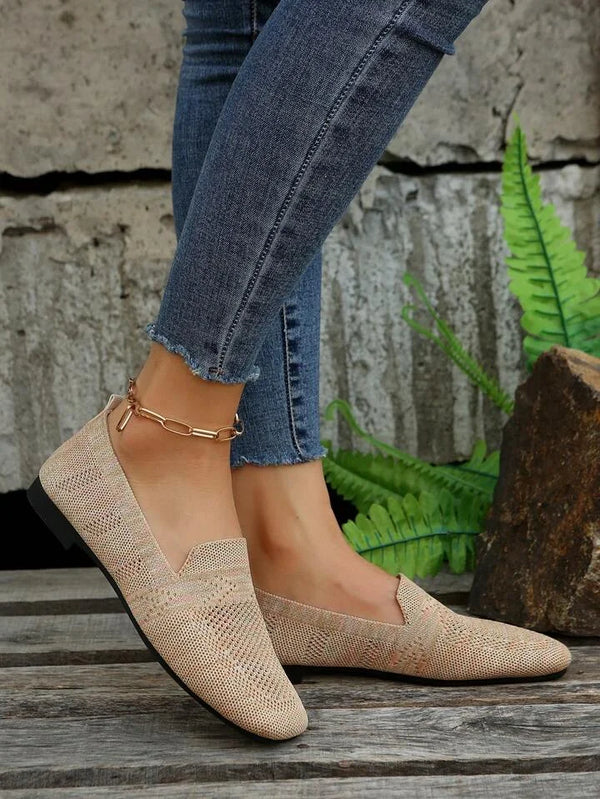 Damen Flachschuhe Runde Zehenpartie Sommer