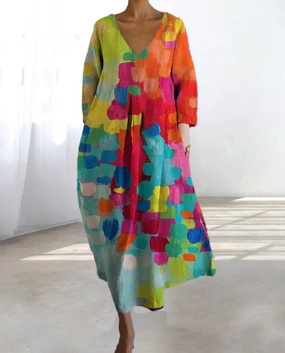 Damen Partykleid Bedruckt Midi