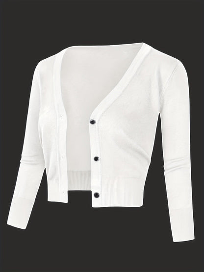 Eveloria Damen Bolerojacke Knopfverschluss