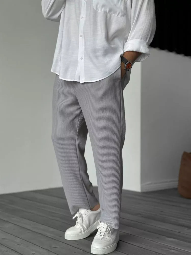 Herren Freizeithose Gerippt Bequem